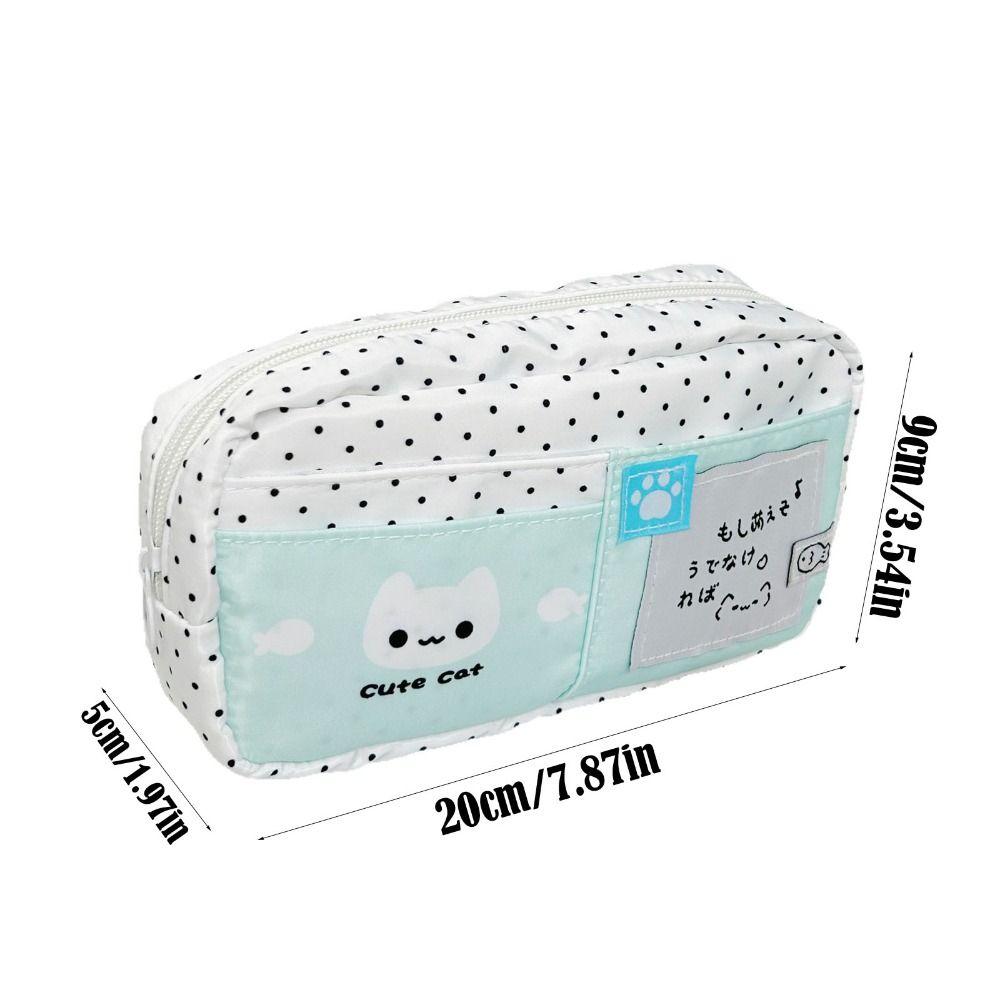 Cute Cat Pencil Case Large Capacity Pen Bags Stationery Bag Multi-layer Pencil Bag Student Stationery Organizer School Supplies