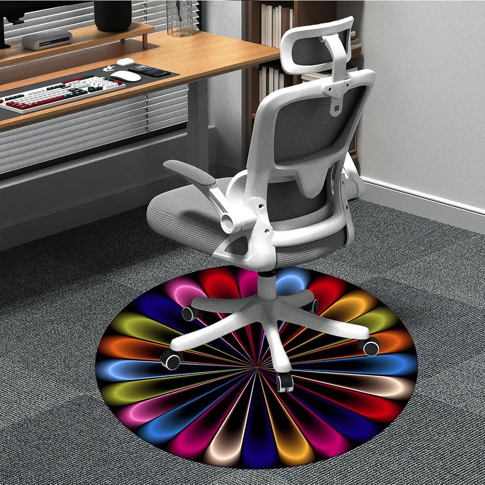 

1pc Colorful Wheel Chair Carpet for Office, Soft Flannel Throw Mat, Perfect for Office,Holiday Party Decoration Choice yy251113181 80cm by 80cm