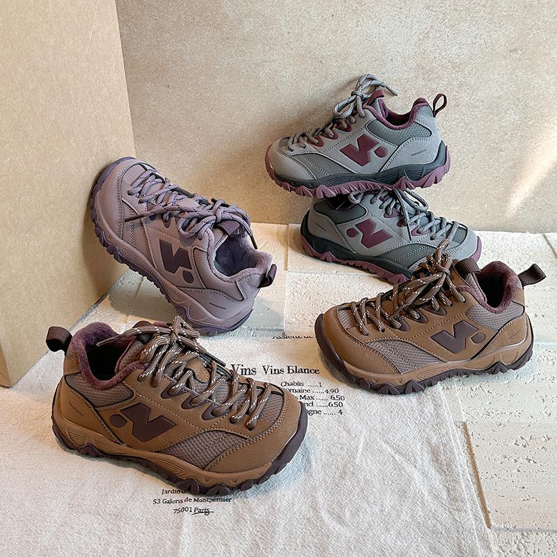Kids Warm Lined Outdoor Hiking Shoes Outdoor Shoes School Walking and Daily Activity Youth Everyday Footwear Sizes 26-37