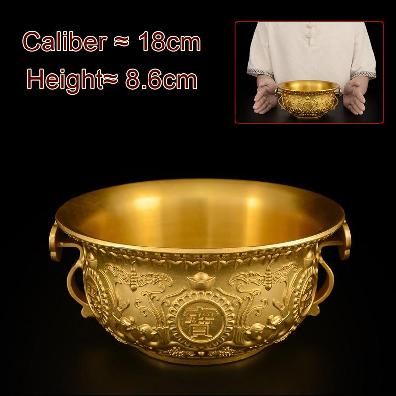 Creative Brass Ruyi Cornucopia Decoration, Home Living Room, Shop Opening for Buddha Supplies, Blessing Gift, Decor Bowl, 1Pc