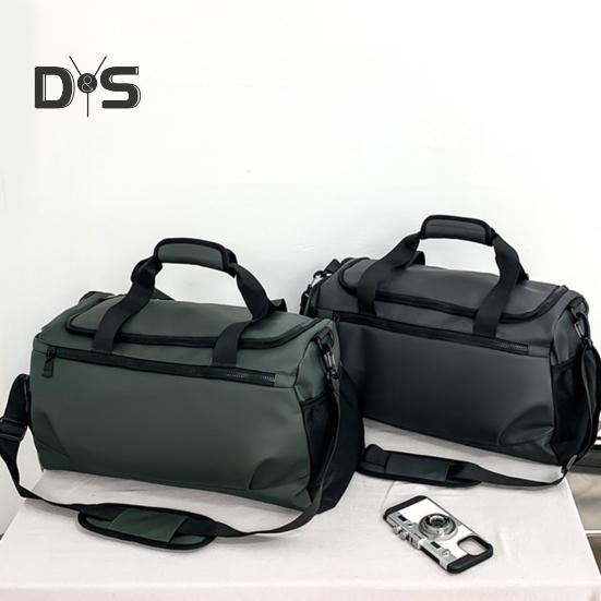 Travel Bag with Independent Shoe Compartment Zipper Closure Large Capacity Waterproof Fitness Bag Handbag for Men Women