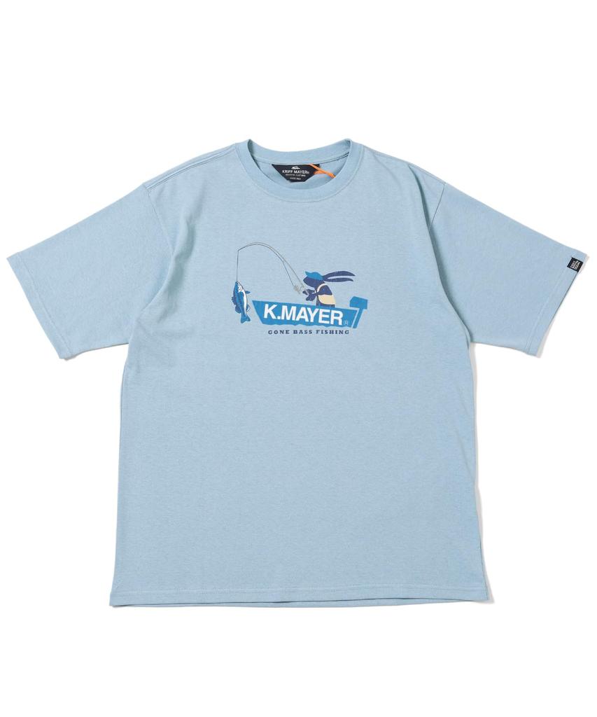 Wet Protect Short Sleeve for Sweat Stain Cool To the Saxe Blue [Cliff Mayer] T-Shirt Fishing, Prevention, Touch, Men's, X-LARGE,