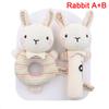 Baby Rattles Soft Cartoon Cute Plush Animal Toys Child Educational Handbells