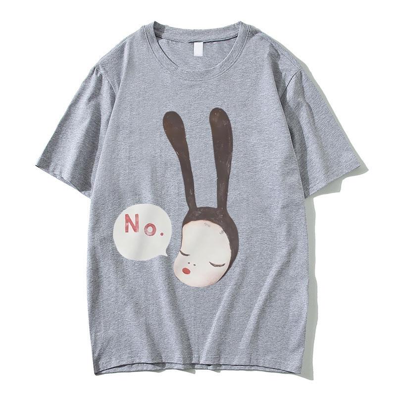 

Summer Unisex Fashion Art Aesthetic Trend T-shirt Men s Casual T Shirts Yoshitomo Nara Bunny Girl No Graphic Tshirt 3XL