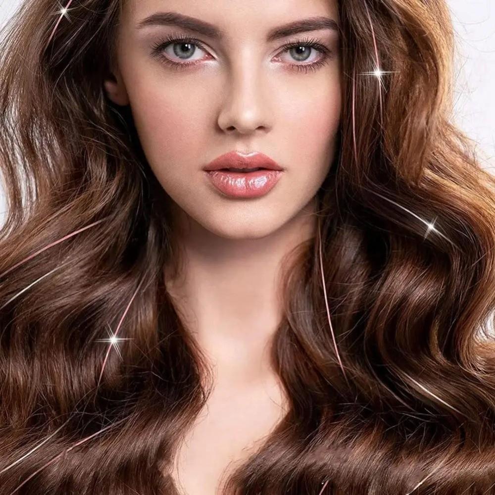 Highlights Clip Clip in Hair Extensions Colored Fairy Hair Hair Highlights Shiny Synthetic Hair Extension Clip