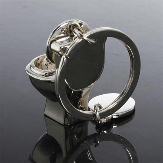 Creative 3D Pendant Toilet Keychain Simulation Mini Keyring Fashion Gift Decor