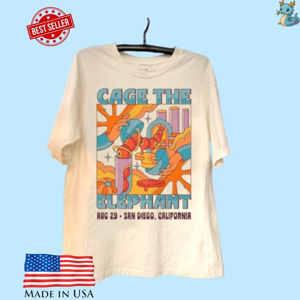 

Cage The Elephant Aug 29 2025 San Diego, CL Tour T Shirt AM869 Unisex T-Shirt M