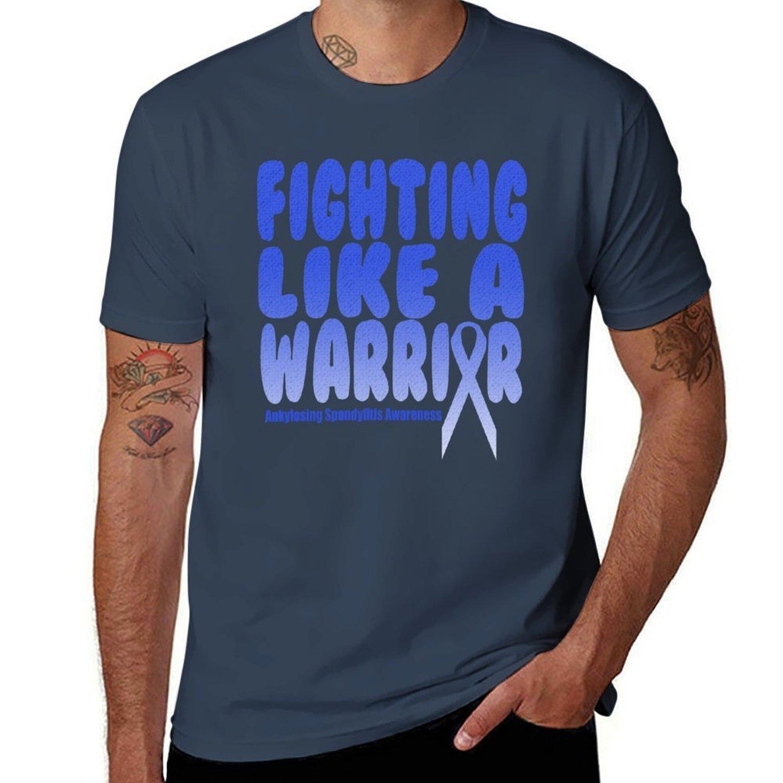 Fighting Like a Warrior Ankylosing Spondylitis Awareness for All TShirt Basic All Season Solid TShirt S