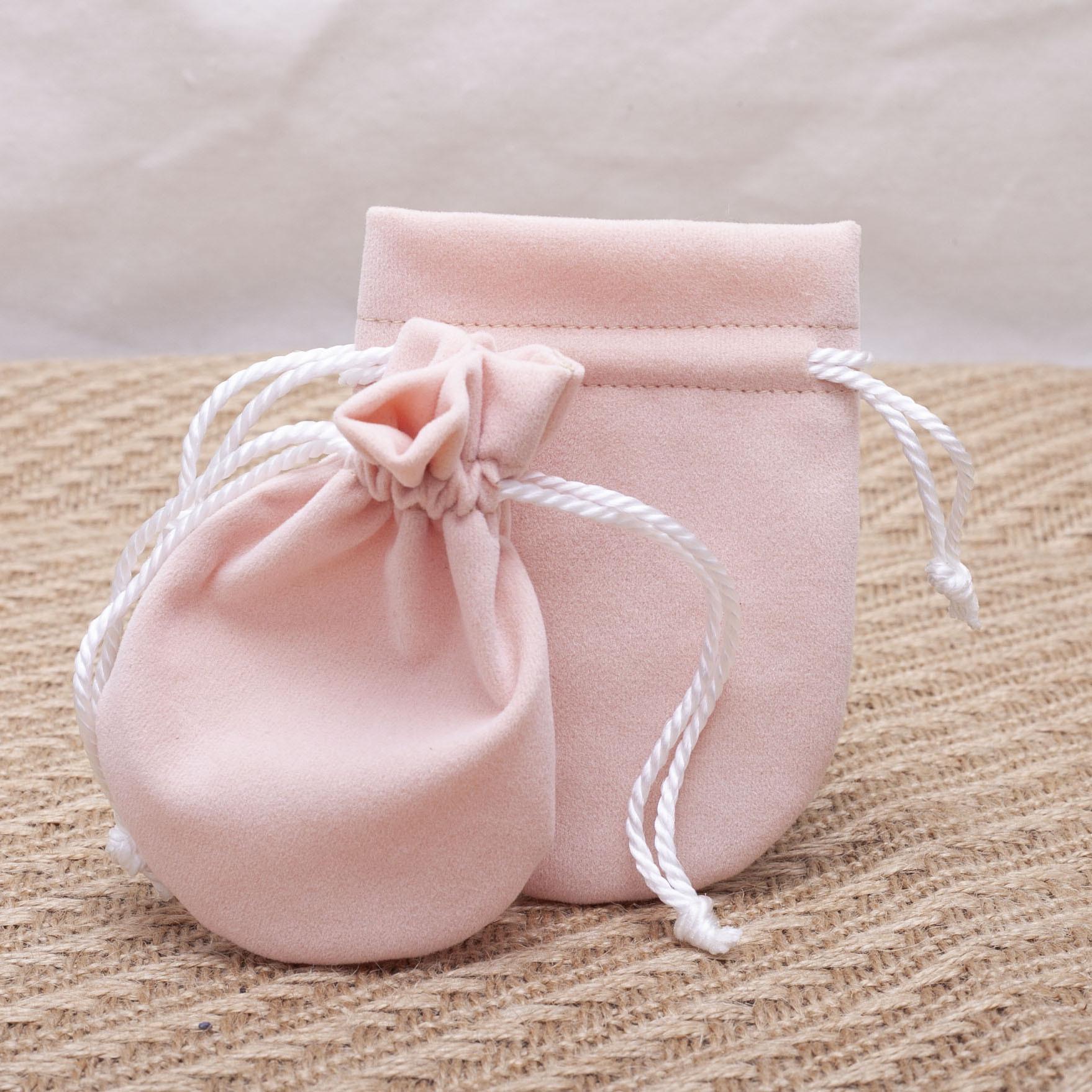 

Flannel Drawstring Jewelry Storage Bag with Printed Logo 9x11