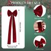 Chair Decoration Velvet Bow with Butterfly Knot for For wedding Birthday Party Holiday Celebration Chair Accessory