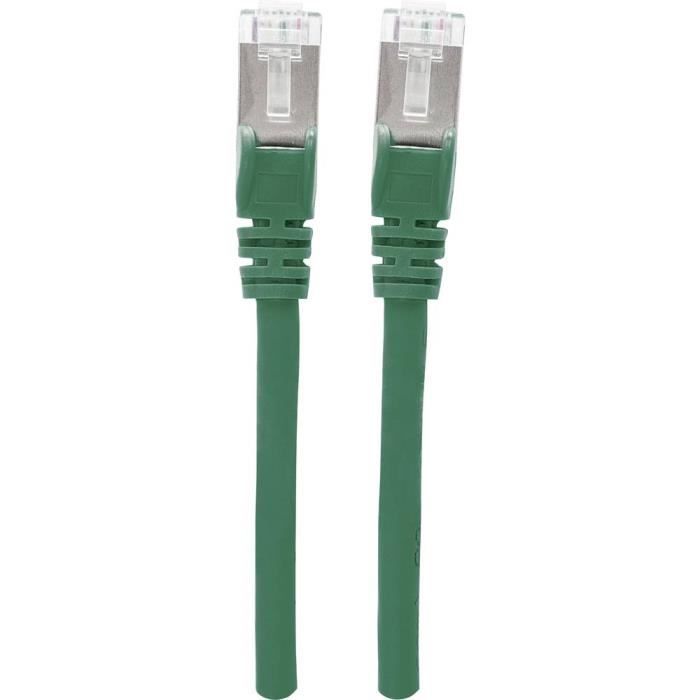 Câble de raccordement réseau Intellinet Cat6aPro Kabel Cat7 Rohkabel Cat6a RJ45 Stecker 5m grün Kupfer halogenfrei 74096