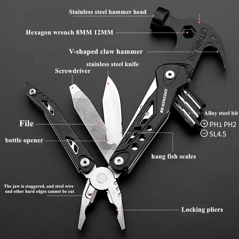 Mini Portable  Pliers Multifunction Stainless Steel Outdoor Multipurpose Steel Multi-tool Pocket Knife Pliers
