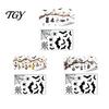 Reusable Transparent Halloween Art 2 Sheets Window Stickers, Bat Spider Web Static Cling Decals, Dark Style Haunted House Decor Ghost Pumpkin