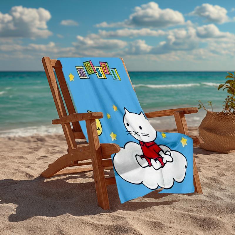 Ultra-Soft Beach Towel with Musti Theme,Ideal for Pool - Camping, Diving - Perfect Travel Essential, Vibrant Beach Towel.