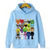 Novo Moletom Cartoon Sprunki para Crianças Jogo Incredibox Moletons Roupas de Meninos Meninas Pulôver com Capuz Primavera Crianças Tops de Manga Longa