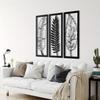 Metal Leaf Wall Art Decor, Iron Leaves Sculpture, Nature Inspired Hanging for Living Room Bedroom Office, Modern Sturdy Home Accent