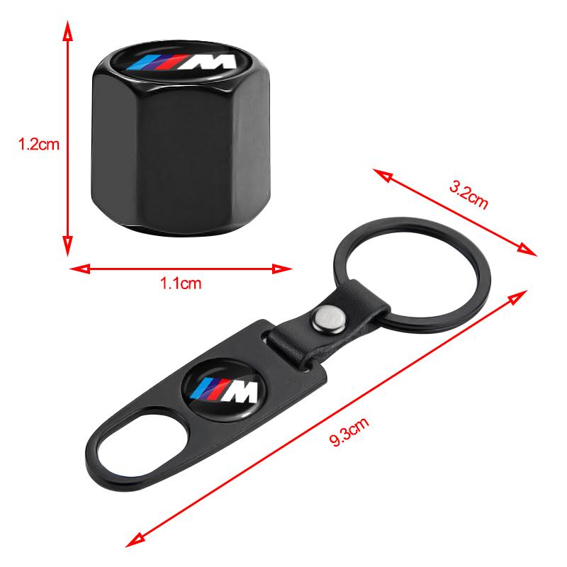 Tappi Valvola Pneumatici Auto alla Moda con Portachiavi con Emblema Auto Set Per BMW M E34 E36 E60 E90 E46 E39 E70 F10 F20 F30 X5 X6 X1 M3 M5 M6 E71 F01 F02 F87