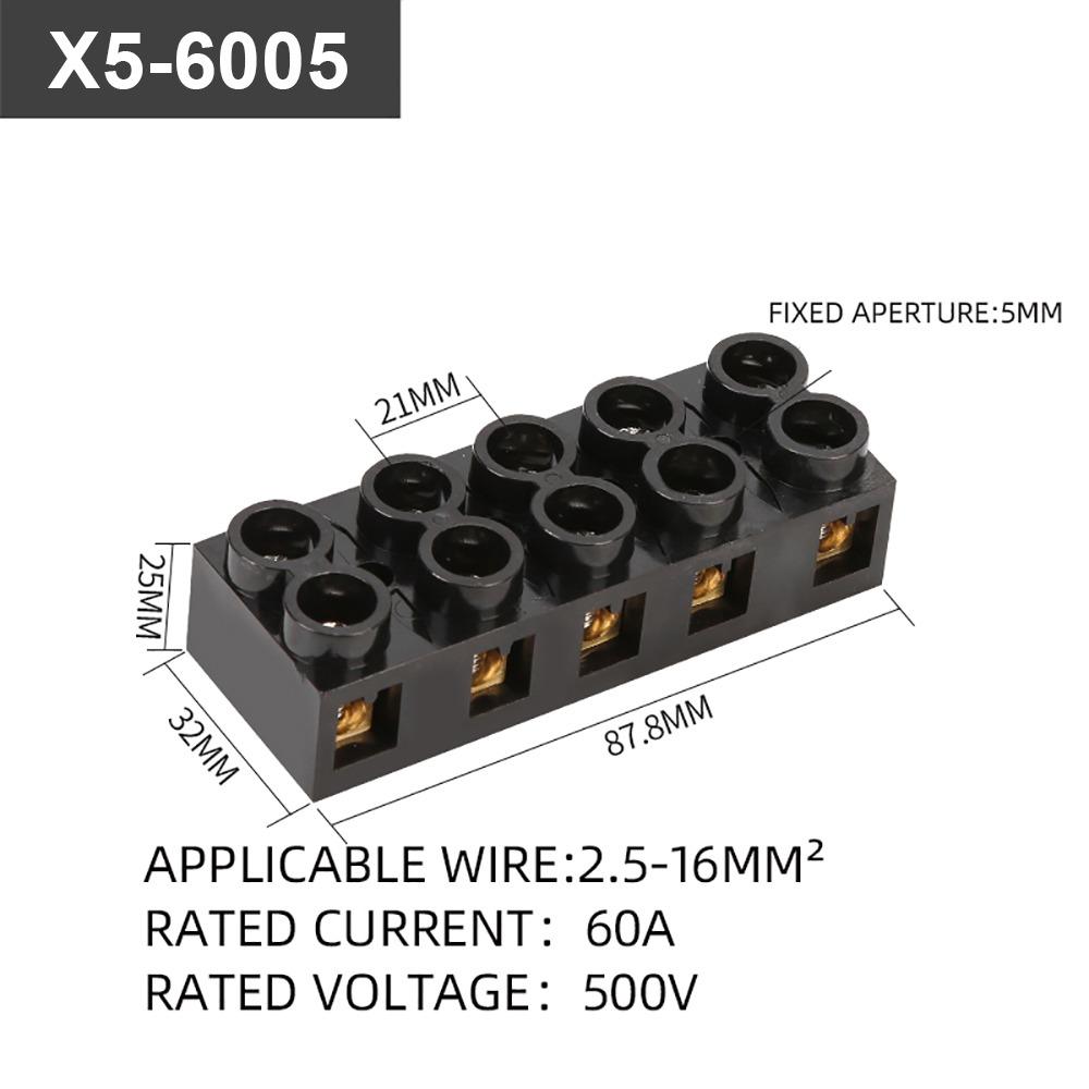 1Pcs X5 Series Terminal Block 20-6 AWG Terminal Electrical Connector New Wiring Connector