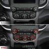 Voodonala Aluminum Center Console AC Radio Headlight Dashboard CD Switch Climate Control HVAC Knob Cover for 2018-2025+ Dodge RAM Interior