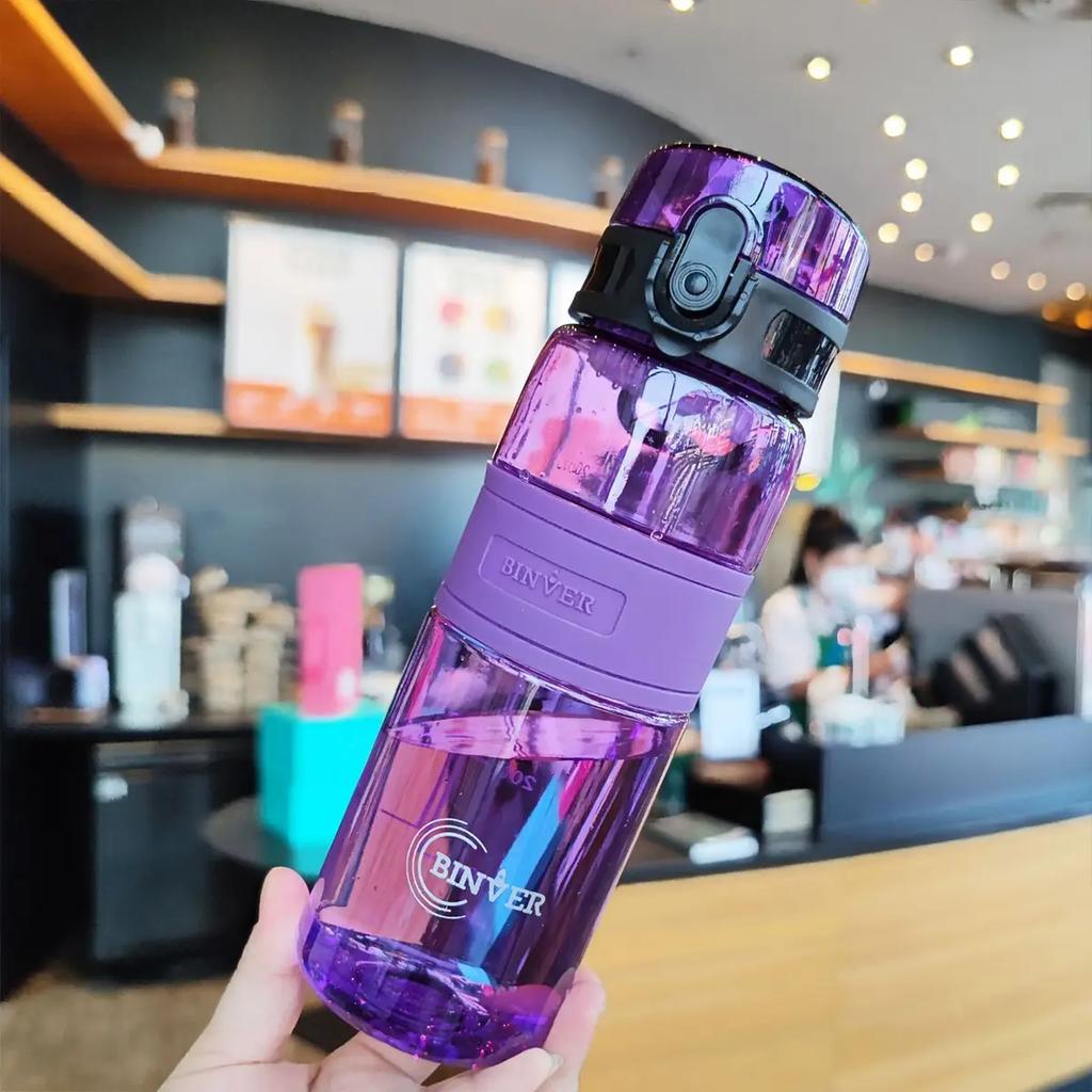 1pc-Portable Sports Water Bottle Bounce Student Water CupHandle Portable Outdoor Travel Gym Plastic Cup