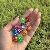 20/50PCS Acrylic Dice Set, 12mm Rounded Corners, Transparent Candy Color, Versatile for Board Games, Party Gifts, Action Games