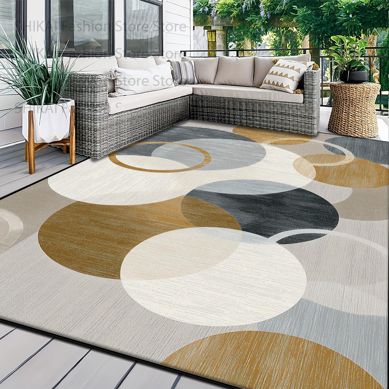 

Modern Abstract Geometry Living Room Carpet Home Decoration Luxury Foldable Fluffy Rug Easy Clean Non-slip Outdoor Floor Mats 60x90cm
