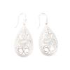 Milky Opal Gemstone 925 Fine Silver Handmade Jewelry Earrings 2.25" Gift For Her CE-17-14