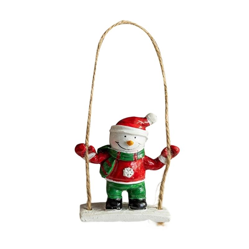 Christmas Swing Ornament User friendly Resin Hanging Decoration For Tree Wall Window Holiday Festival Decors Gift