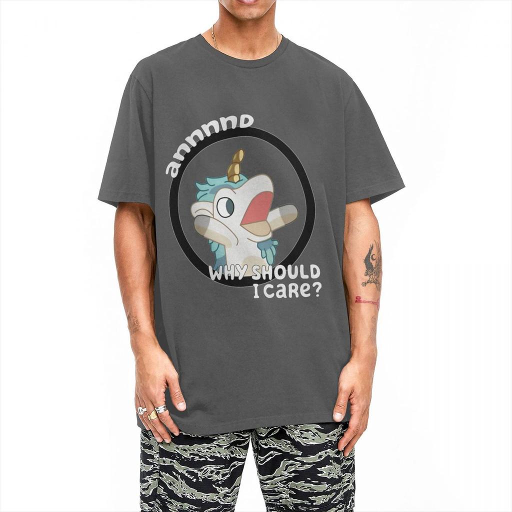 Divertente Blueys Unicorse Perché Dovrei Preoccuparmi T-shirt Spiaggia Casual T-shirt Cotone Novità T-shirt Per Coppia Maniche Corte Top Magliette