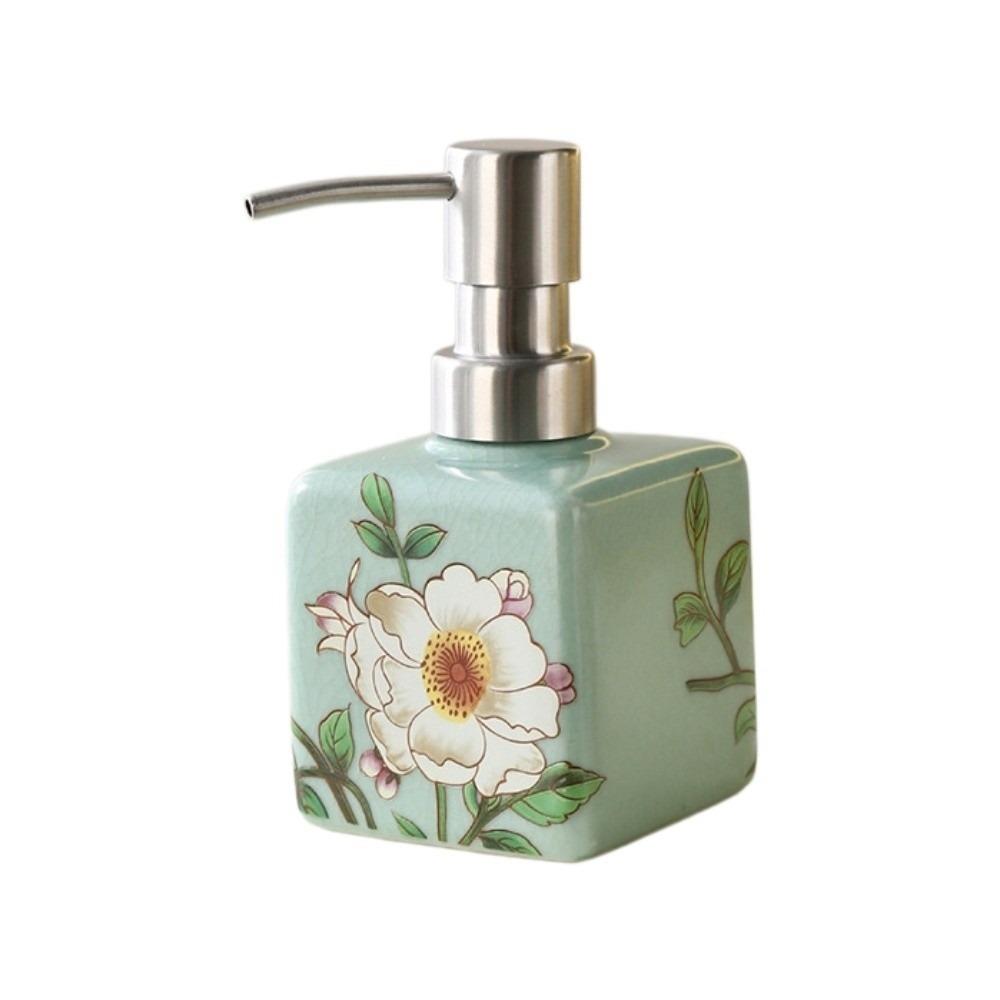 

Vintage Ceramic Soap Bottle Chinese Style Shampoo Container Practical Lotion Pump Bottles Bathroom Style 3