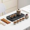 New Chinese coarse pottery Kuaike cup portable travel teapot teacup Kung Fu tea set company gift