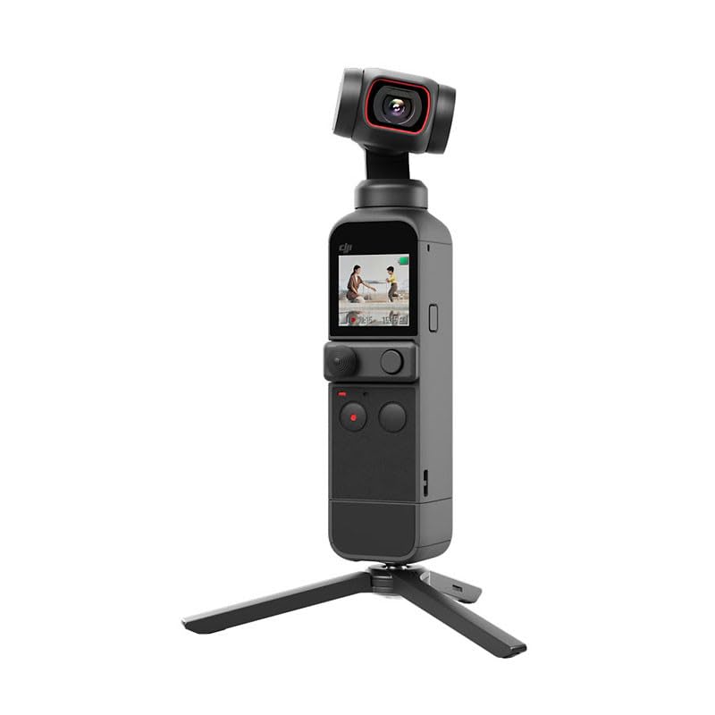 DJI Pocket 2 Creator Combo Gimbal Stabilizer with 4K 64MP Face Video Recording for Android iPhone Compatible Portable Video Camera 3-Axis Camera,