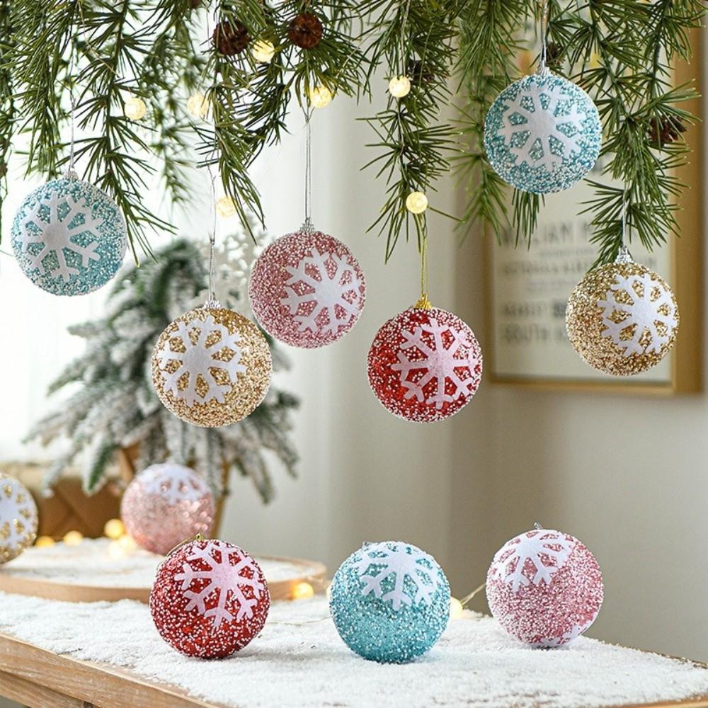 1PC 8CM Foam Christmas Ball Pendant Xmas Tree Ornament New Year Party Hanging Bubble Balls Charm Festival Atmosphere Home Deco