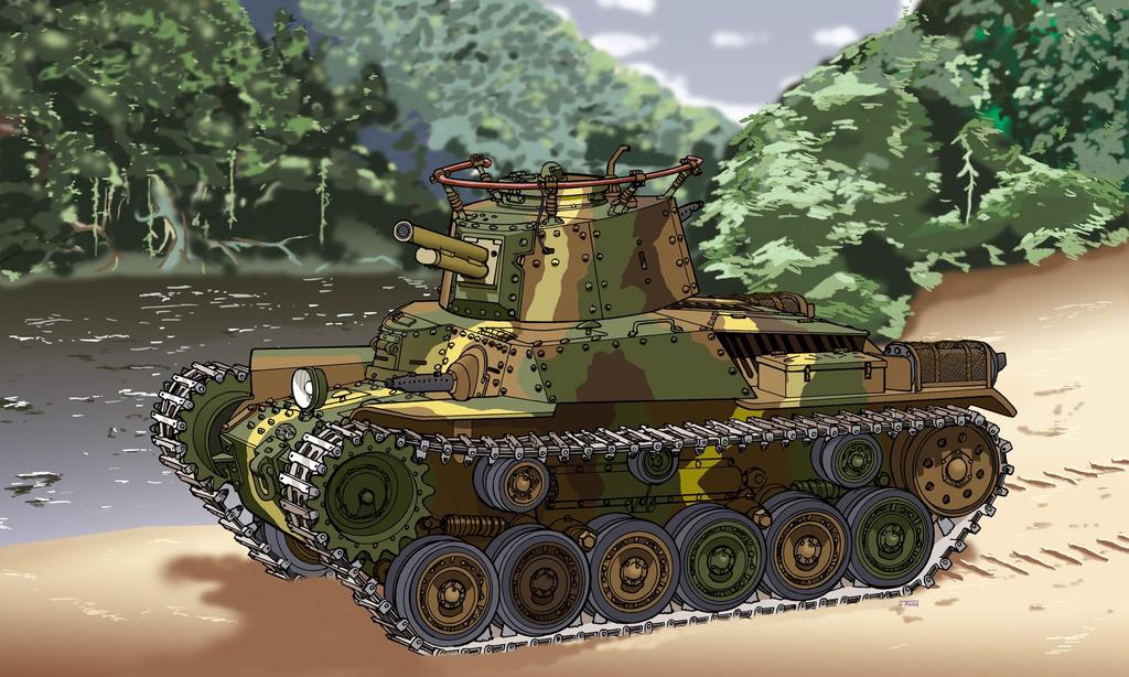 Fujimi Model Chibimaru Military Series 5 Type 97 Medium Tank 57mm Early Chassis No. Chi-Ha Turret, TM-5