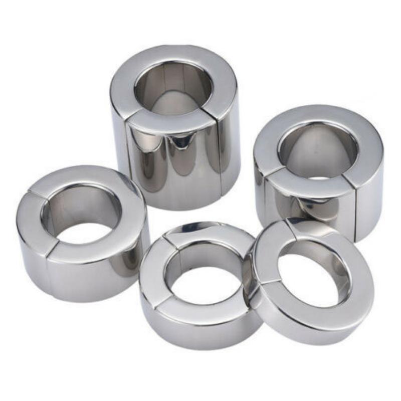 Sex Toys Metal Stretcher Scrotum Pendant Restraint Ring Weight Penis Bondage Scrotum Magmetic Lock Traning Ring for Men Cock Ring Sexy