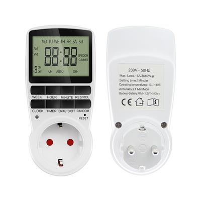 Elektroniczny Cyfrowy Wyłącznik Czasowy Minutnik Kuchenny Gniazdo Programowalne Gniazdo Czasowe Wtyczka EU/US/FR/UK/AU Wyłącznik Czasowy 220V 110V