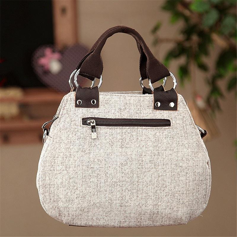 Boho Style Handmade Beaded Flax Crossbody Bag for Girls Women Vintage Weave Female Handbag Messenge