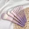 10Pcs Purple Makeup Brush Set, Loose Powder Brush Eyeshadow Brush