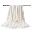 High-End Wool Cashmere Scarf for Women & Men - Versatile Solid Color Shawl for Winter 2026