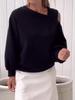 2024 Women's Casual Off-the-Shoulder Loose Fleece Sweatshirt - Autumn Long-Sleeved