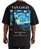 Unisex Van Gogh Sternennacht Vintage Washed T-Shirt Feine Kunst Malerei Streetwear Grafik T-Shirt