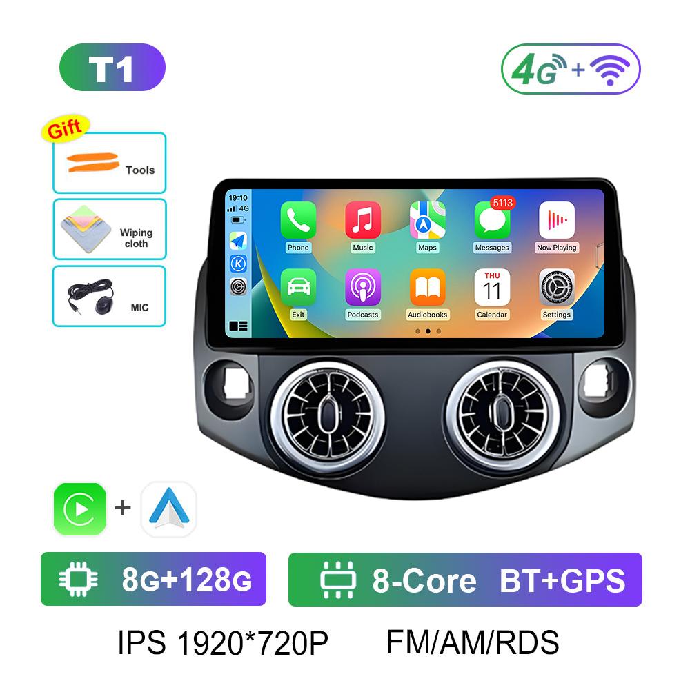 DSP Stereo GPS Navigation for Toyota RAV4 2007 2008 2009 2010 - 2011 Wireless Carplay Android Intelligent System Head Unit WIFI