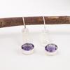 Iolite Gemstone 925 Sterling Silver Jewelry Handmade Earrings 1.9" Gift For Wife EE-168-14