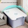 CHAHUA 58L Plastic Clothes Quilt Storage Box with Wheels