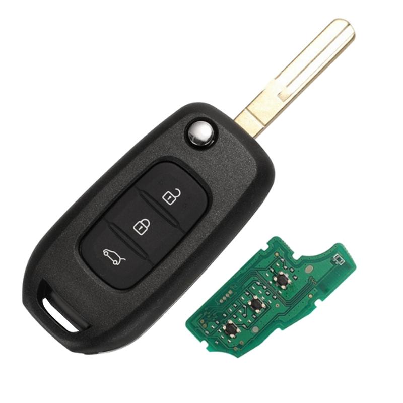 Car PCF7961M 4A Chip 433Mhz 3 Buttons Folding Remote Control Key For Renault Megane 3 HU56R Key Blade