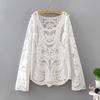 Holiday beach lace cardigan women's sunscreen swimsuit bikini hollow loose stacked blouse jacket shirt