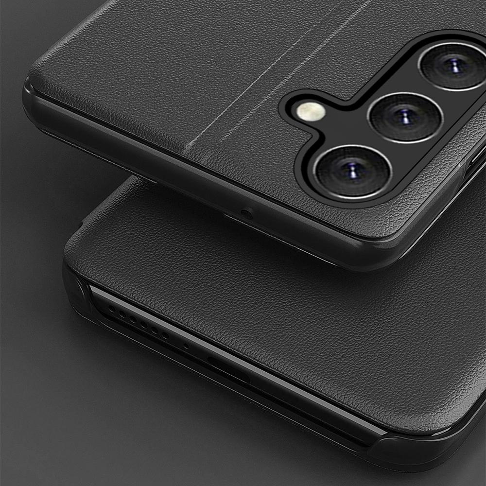 Para Samsung Galaxy S24 FE Funda Ventana de Vista Protección Completa Cubierta de Cuero para Teléfono