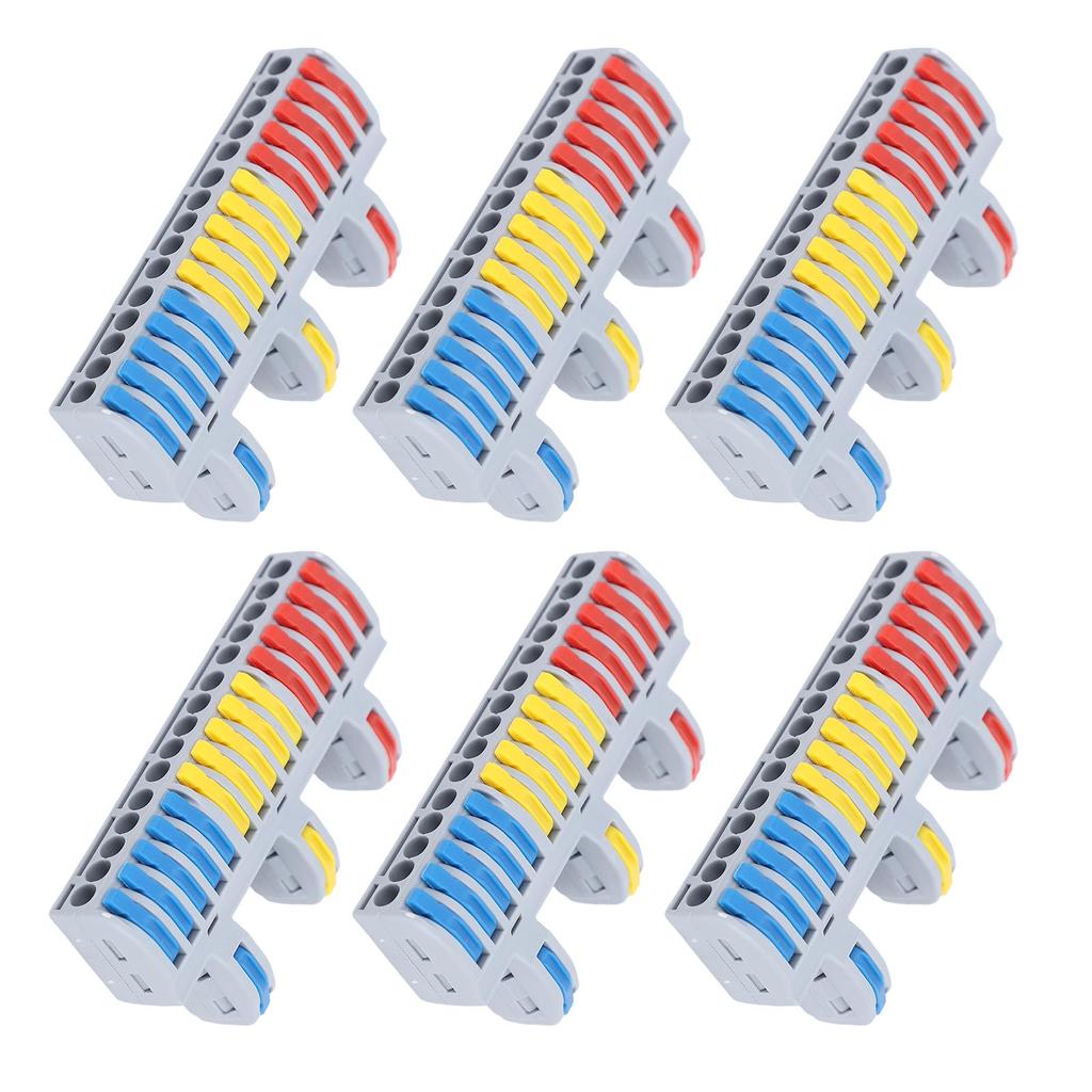 SPL-153 6Pcs Lever Wire  tors Compact Plug in Terminal Push Cable  tion 600V Quick Terminal 32A Wire  tor 3 in 15 Out Lever Nut