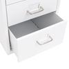 Filing Cabinet with Casters White 28 x 41 x 69 cm Metal