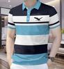 202 men's Korean version printed POLO shirt short-sleeved business lapel POLO shirt casual striped POLO shirt short-sleeved top